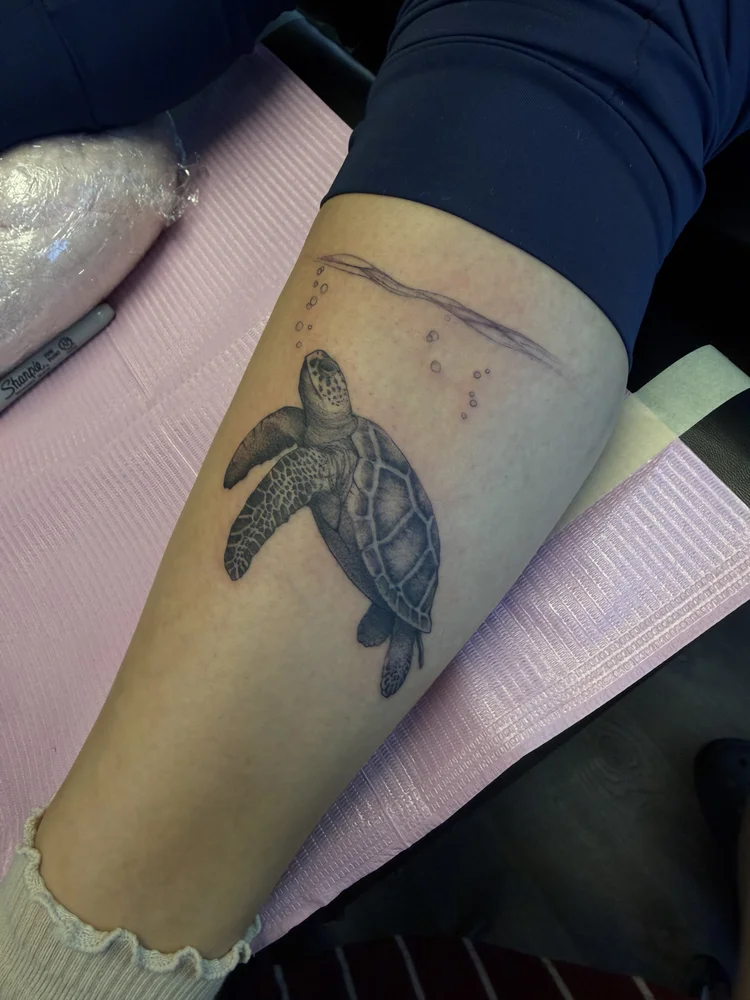 Sea turtle tattoo