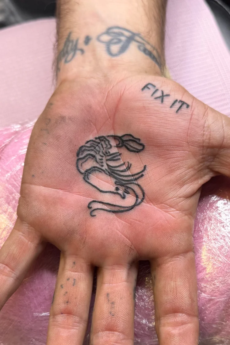 Palm tattoo