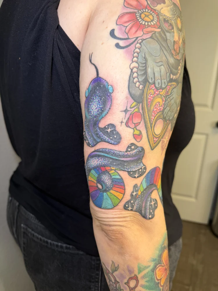 Colorful snake sleeve