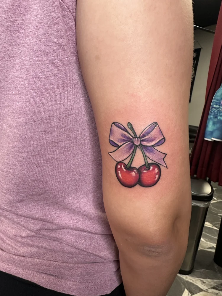 Cherries with bow