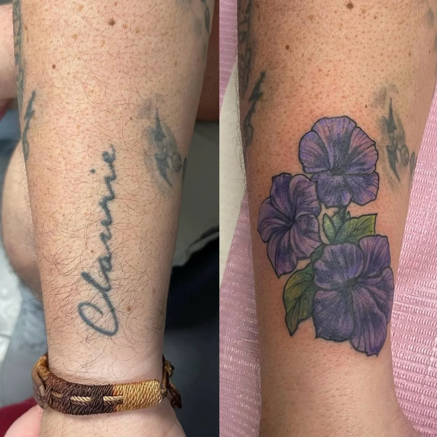 Purple flowers cover-up